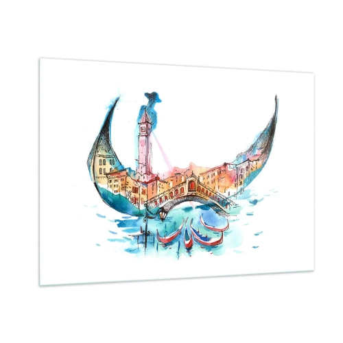 Üveg kép - A városon keresztül hajózunk - 100x70 cm