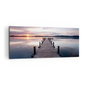 Vászonkép - Csendes határ a nappal és az éjszaka között - 100x40 cm