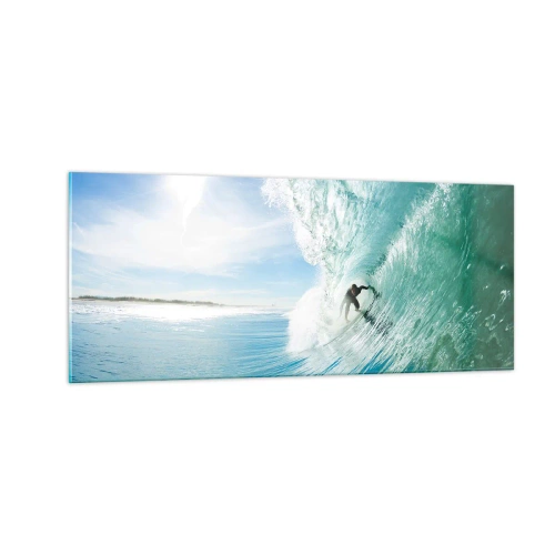 Üveg kép - Mindig a hullámon - 100x40 cm
