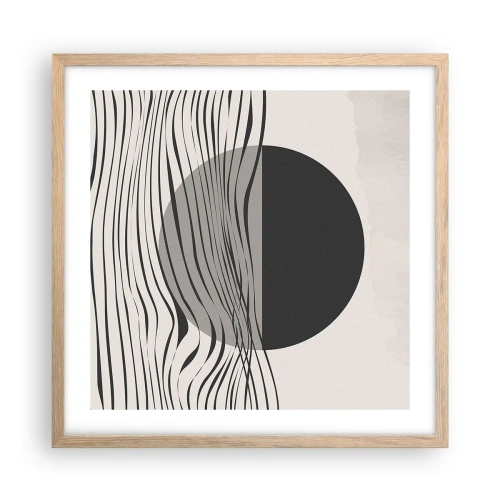 Poszter világos tölgy keretben - A feles kompozíciója - 50x50 cm