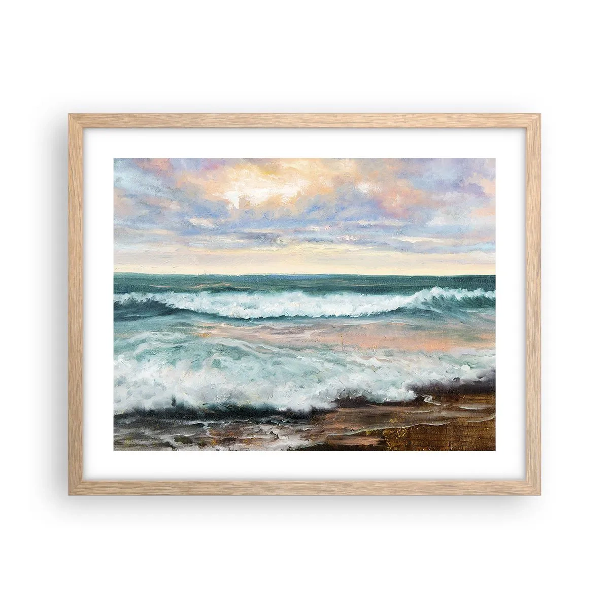 Poszter világos tölgy keretben - Itt kisimítod a lelked - 50x40 cm