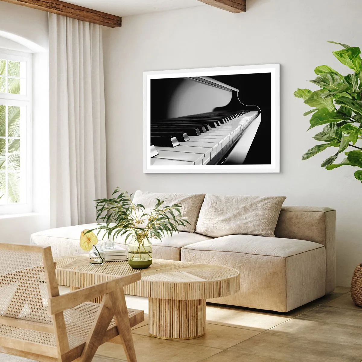 Poszter fekete keretben - A formák és színek harmóniája - 70x50 cm