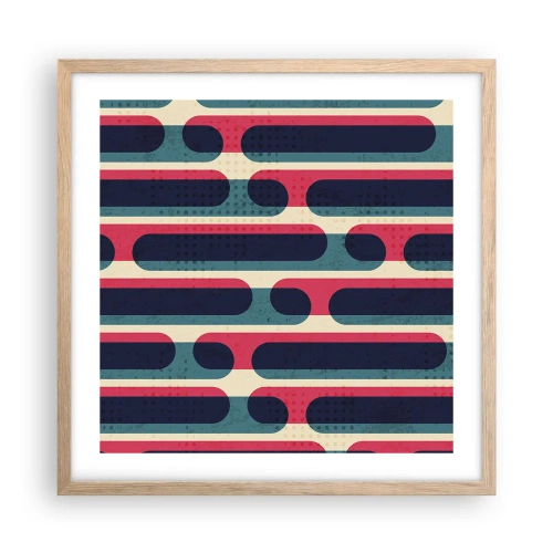 Poszter világos tölgy keretben - Mélységben és előre - 50x50 cm