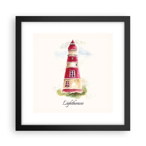 Poszter fehér keretben - Körbe mindíg időjárás - 30x30 cm