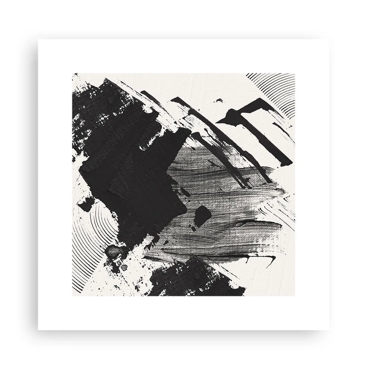 Poszter - Absztrakció - a fekete kifejezése - 30x30 cm