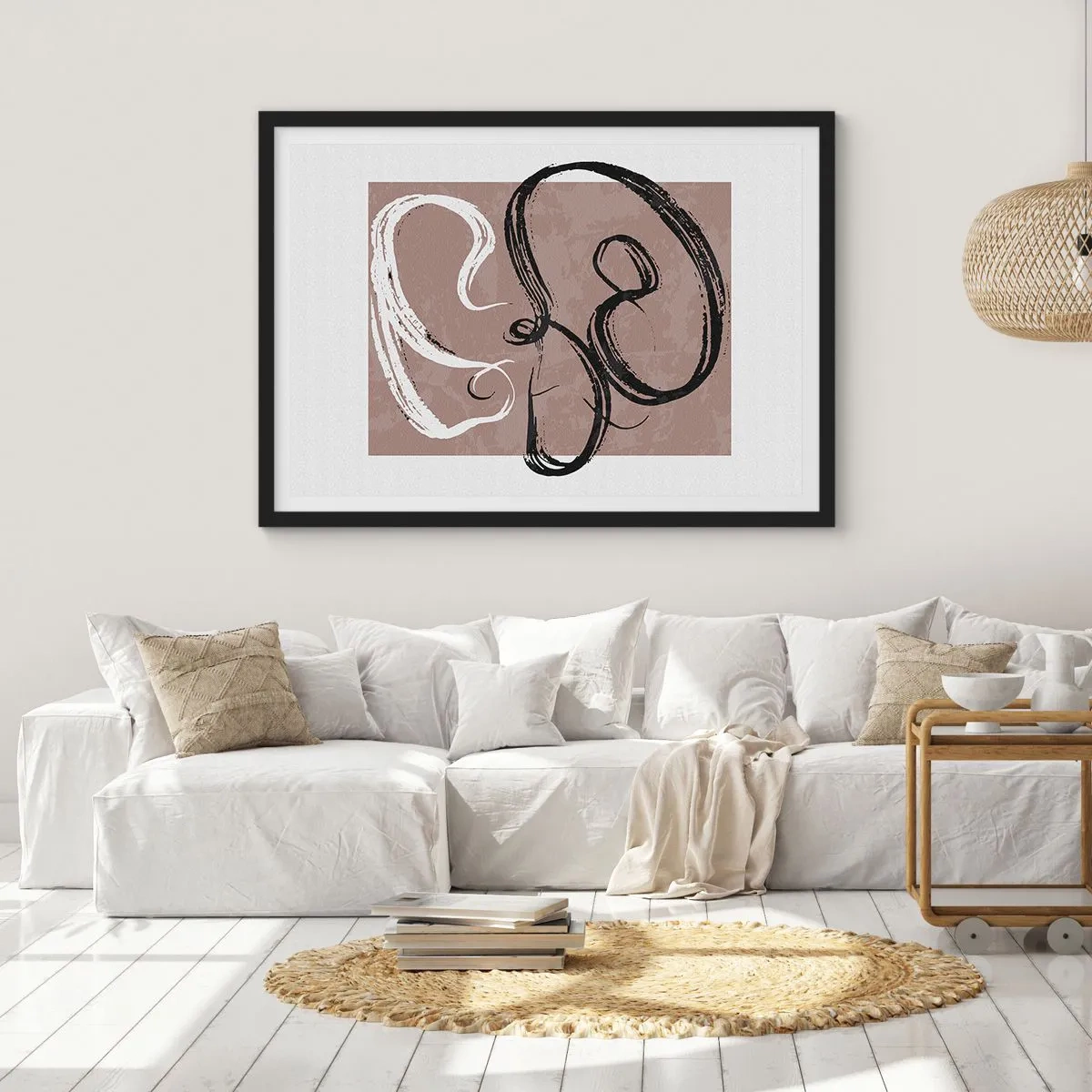 Poszter fehér keretben - Kompozíció - a teljesség keresése - 100x70 cm