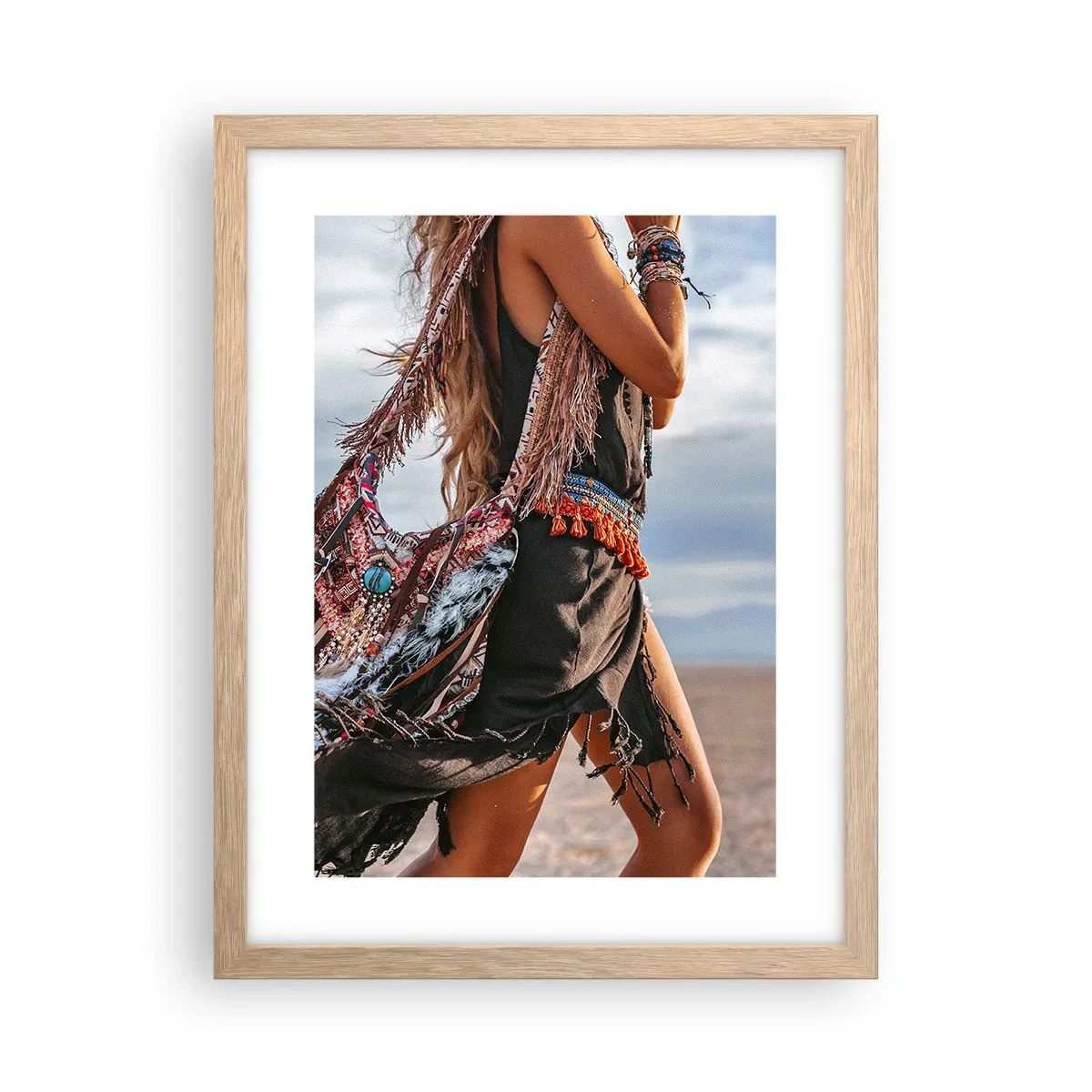 Poszter világos tölgy keretben - Sámán párja - 30x40 cm