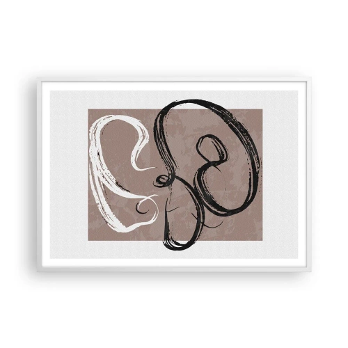 Poszter fekete keretben - Kompozíció - a teljesség keresése - 100x70 cm