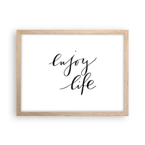 Poszter világos tölgy keretben - Se több… - 40x30 cm