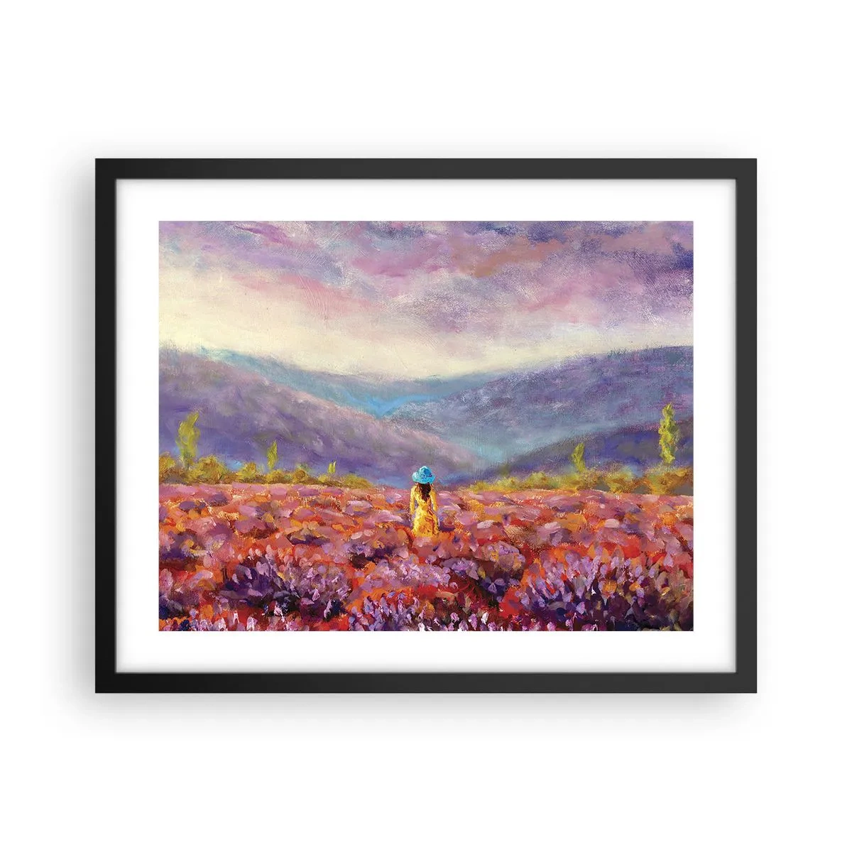 Poszter fehér keretben - A levendula világában - 50x40 cm