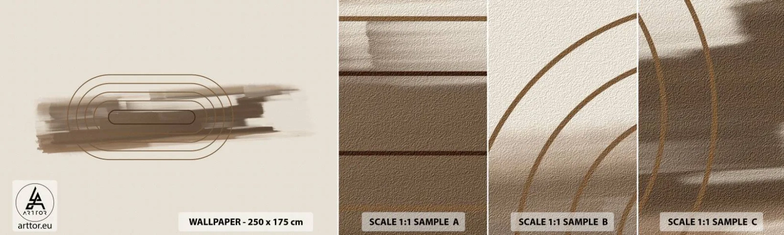Fotótapéta Minta Standard Eco - Szürke fuvallat - Absztrakció, Darab, Modern művészet - 100x30 cm