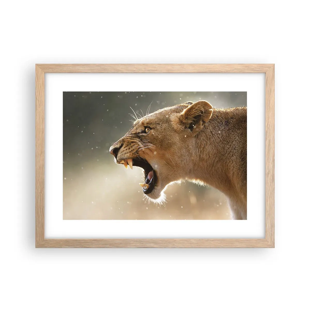 Poszter világos tölgy keretben - Próbálj meg nem hallgatni - 40x30 cm