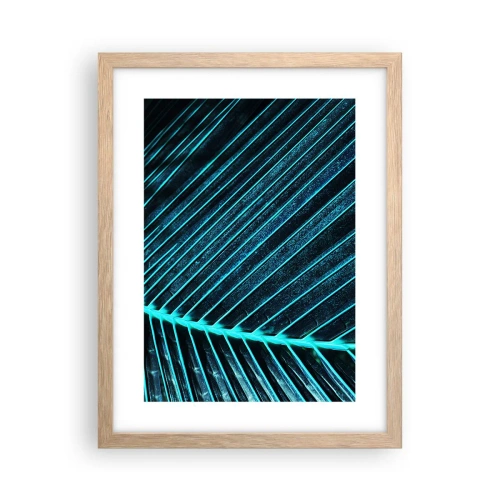 Poszter világos tölgy keretben - A zöld textúrája - 30x40 cm