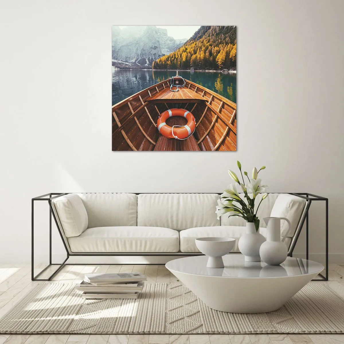 Üveg kép - Hegyi kirándulás - 60x60 cm