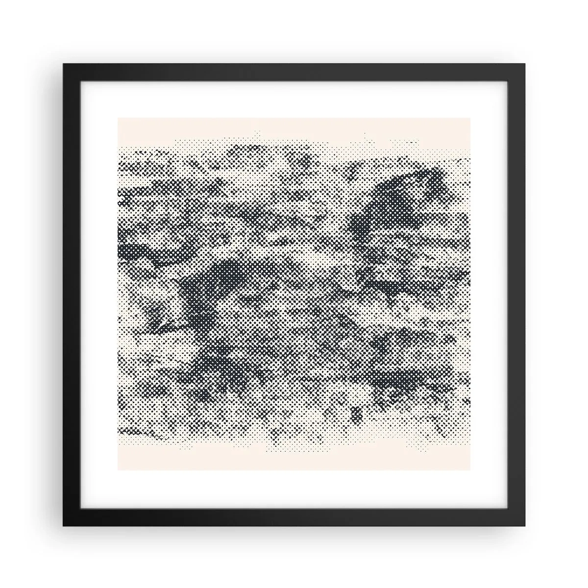 Poszter fehér keretben - Ködös kompozíció - 40x40 cm