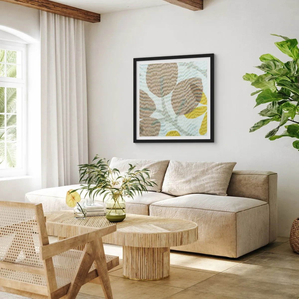 Poszter fehér keretben - Kompozíció a napsütésben - 30x30 cm