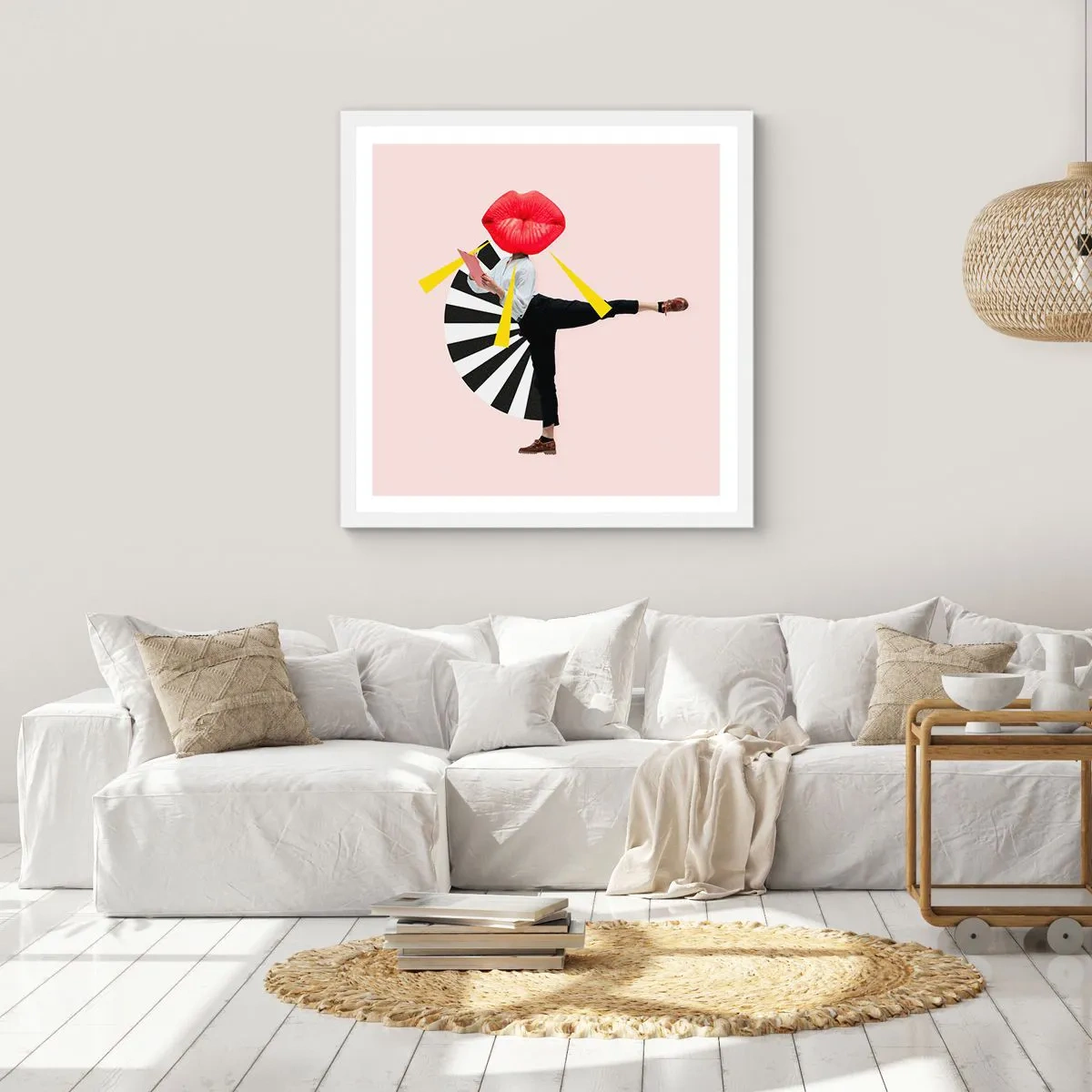 Poszter fekete keretben - Szürreális pop art - 50x50 cm