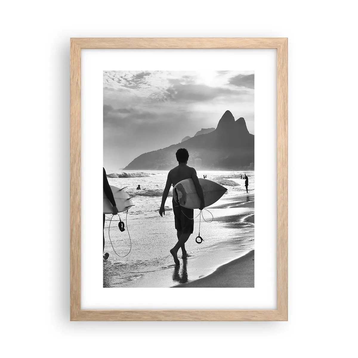 Poszter világos tölgy keretben - Egyhullámú szamba - 30x40 cm