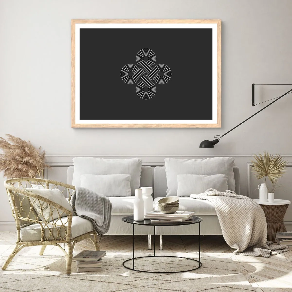 Poszter világos tölgy keretben - Kelta szellemben - 100x70 cm