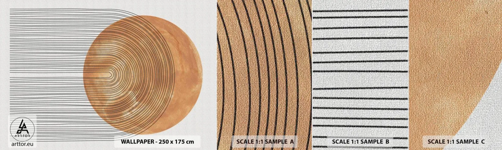 Fotótapéta Minta Premium Canvas - Egy napsütéses kompozíció - Boho, Nap, Minimalizmus - 100x30 cm