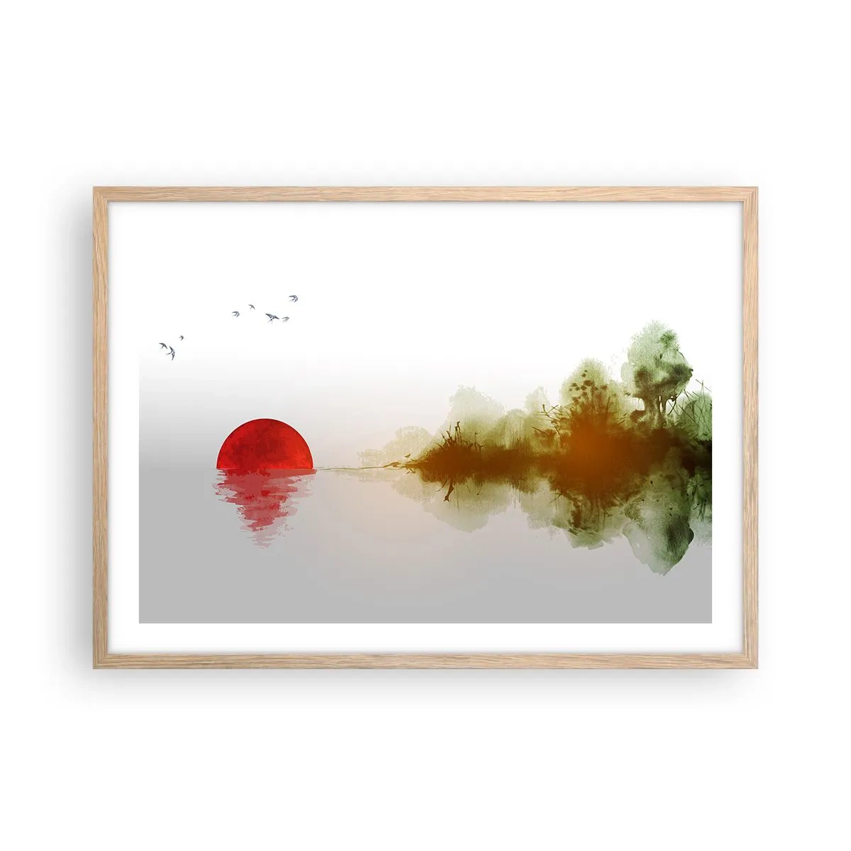 Poszter világos tölgy keretben - A béke ígérete - 70x50 cm