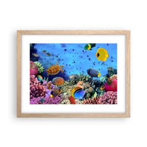 Poszter világos tölgy keretben - És mit tudunk az életről... - 40x30 cm