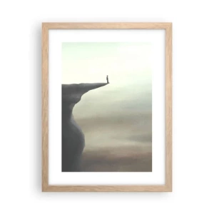 Poszter világos tölgy keretben - Természetesen felfelé! - 30x40 cm