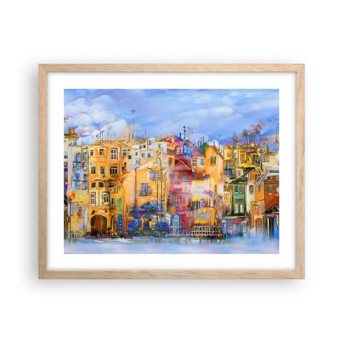 Poszter világos tölgy keretben - Együtt vagyunk - 50x40 cm