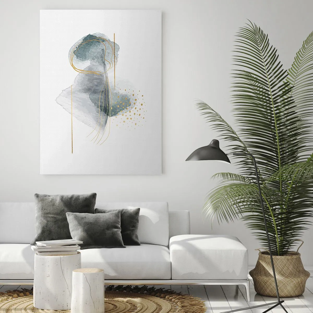 Üveg kép - A szürkeség és az arany kapcsolatáról - 50x70 cm