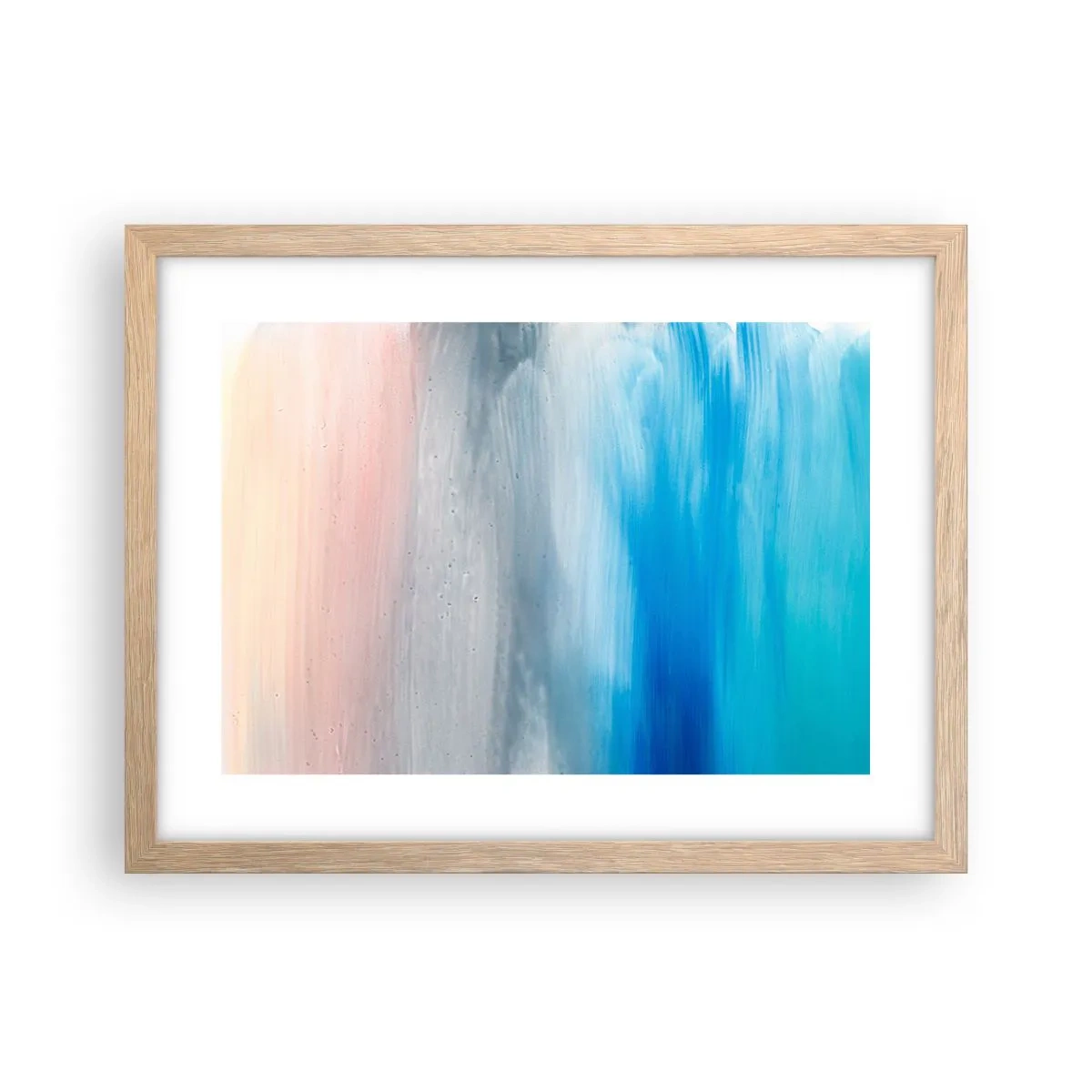 Poszter világos tölgy keretben - Elemek: levegő - 40x30 cm