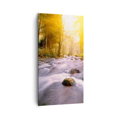 Vászonkép - Malachit ezüst és arany keretben - 55x100 cm