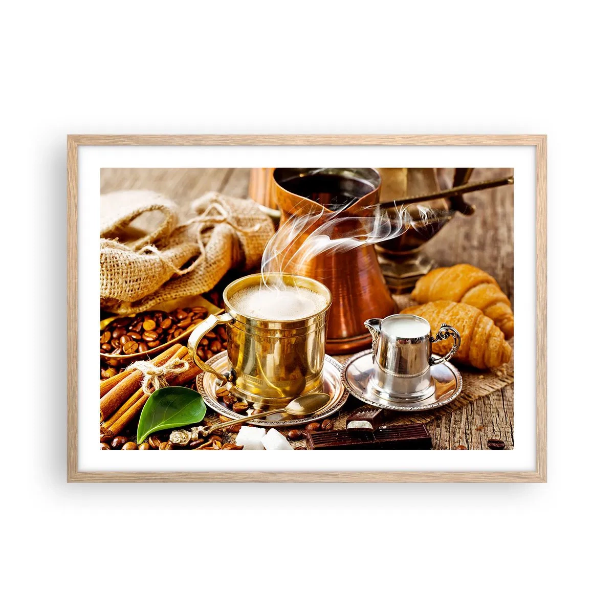 Poszter világos tölgy keretben - Szép napot! - 70x50 cm