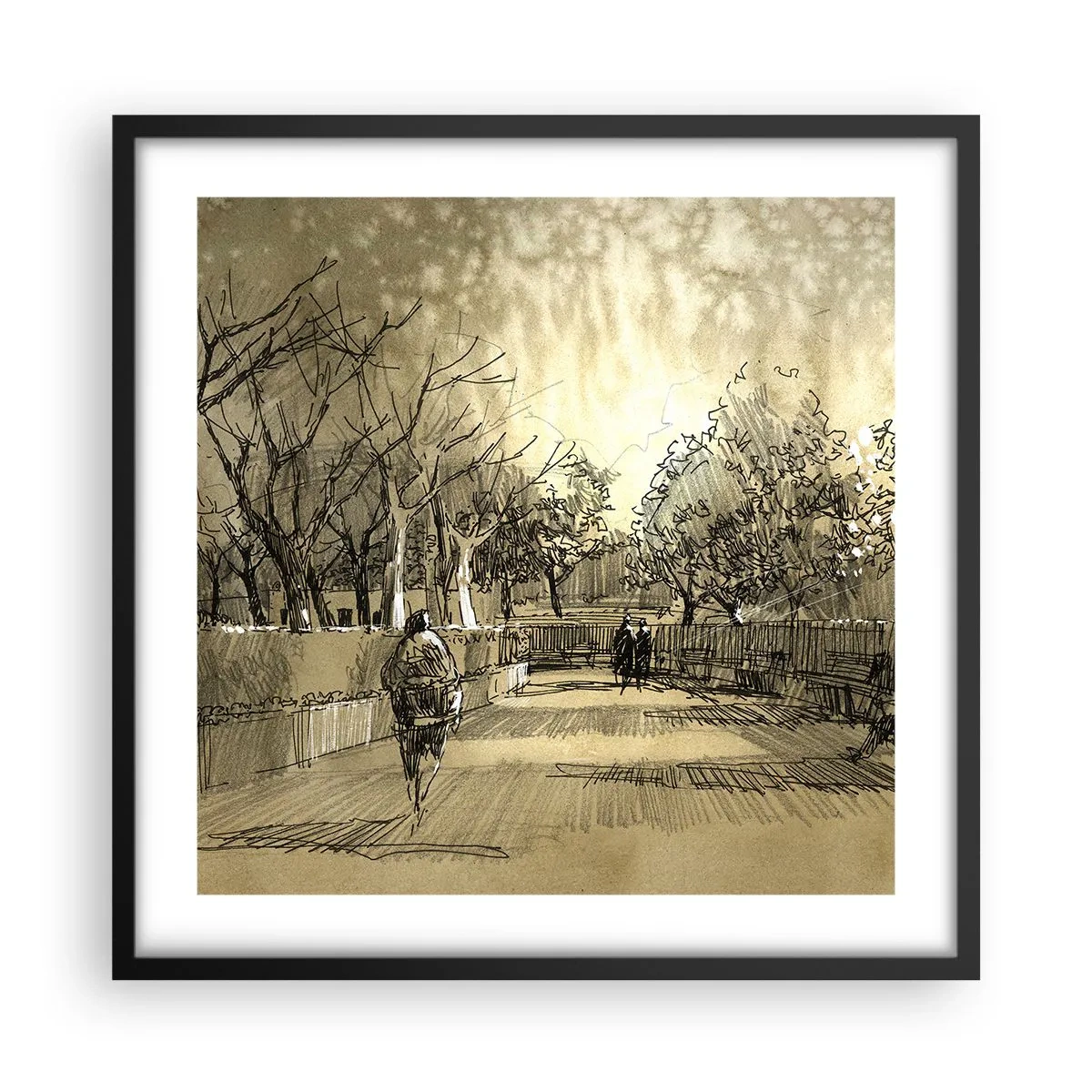 Poszter fehér keretben - Egy tollal megállított pillanat - 50x50 cm