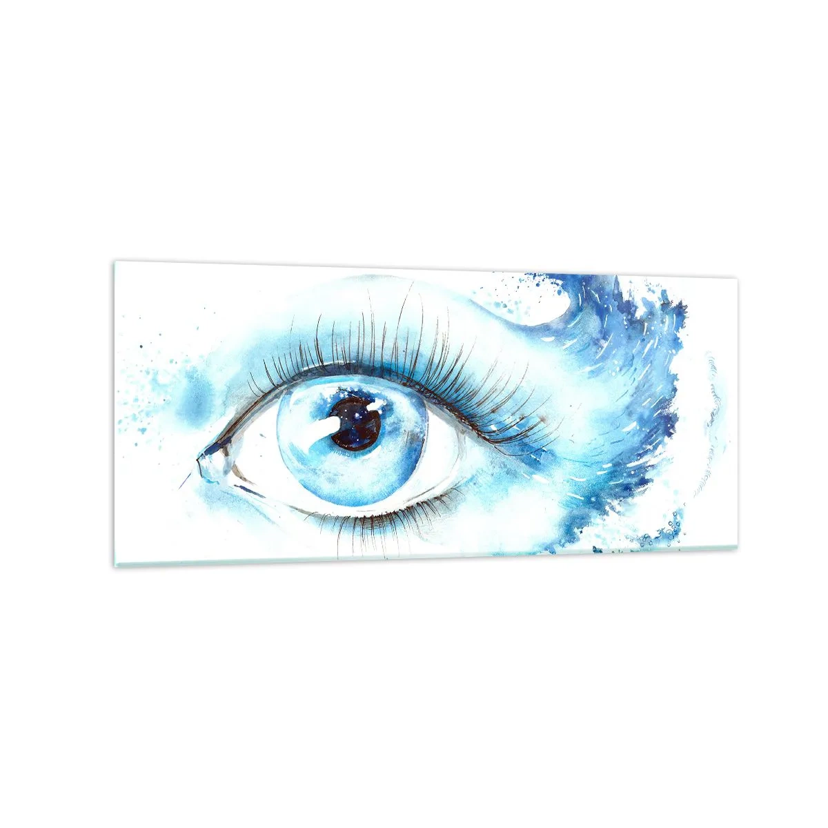 Üveg kép - Elmerülni a tekintet kékjében - 120x50 cm