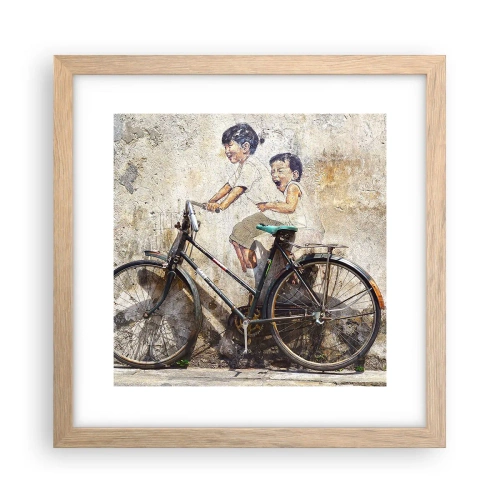 Poszter világos tölgy keretben - Igaz, vagy hamis? - 30x30 cm