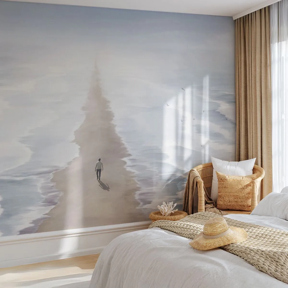 Fotótapéta Premium Sand - Fényes jövő - Tenger, Fényes, Strand - 500x350 cm