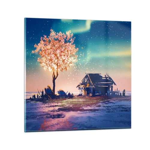 Üveg kép - A természet nem múlik el - 30x30 cm