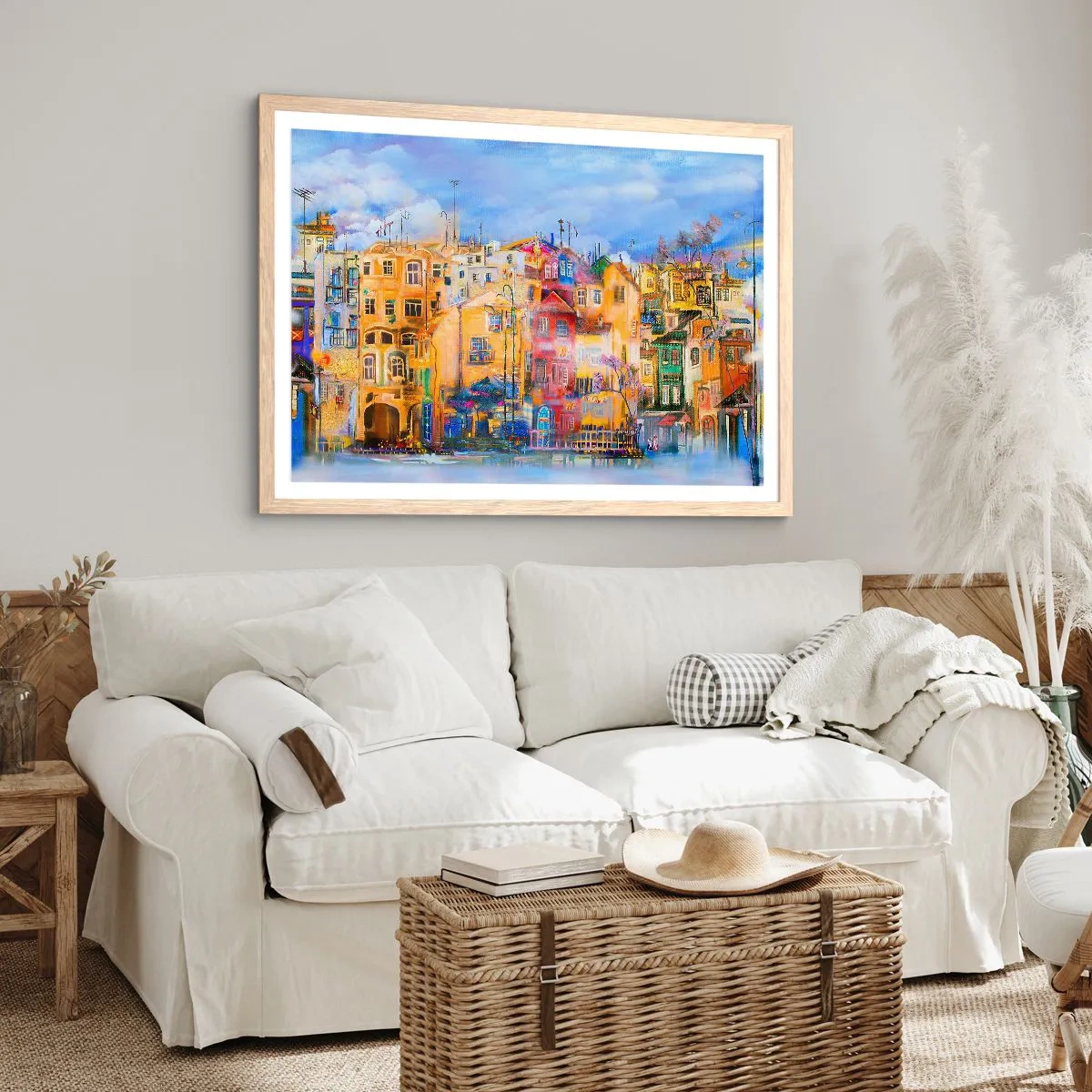 Poszter világos tölgy keretben - Együtt vagyunk - 91x61 cm