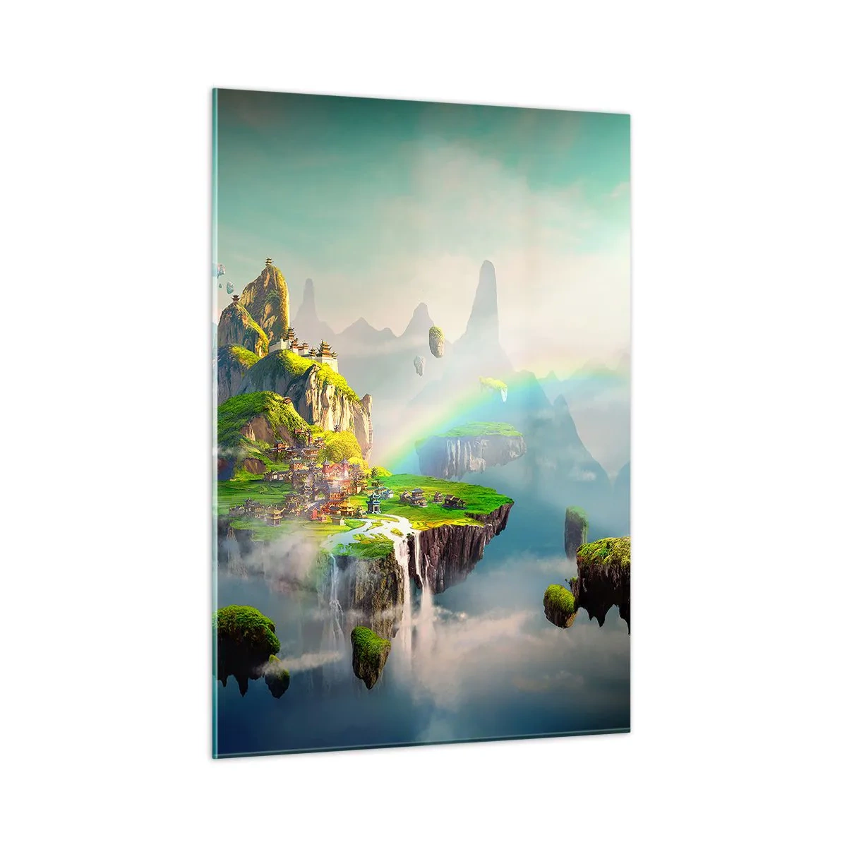 Üveg kép - Az ég közepén - boldog szigetek - 50x70 cm