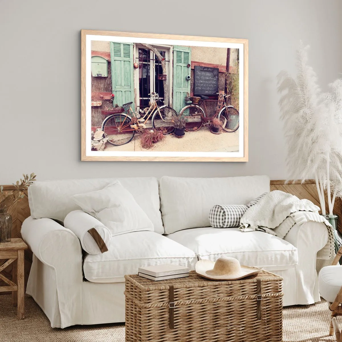 Poszter világos tölgy keretben - Éljen a tartomány - 91x61 cm