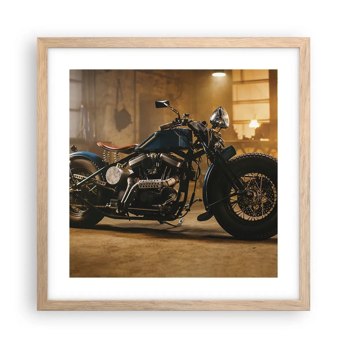 Poszter világos tölgy keretben - Megtehetek mindent - 40x40 cm