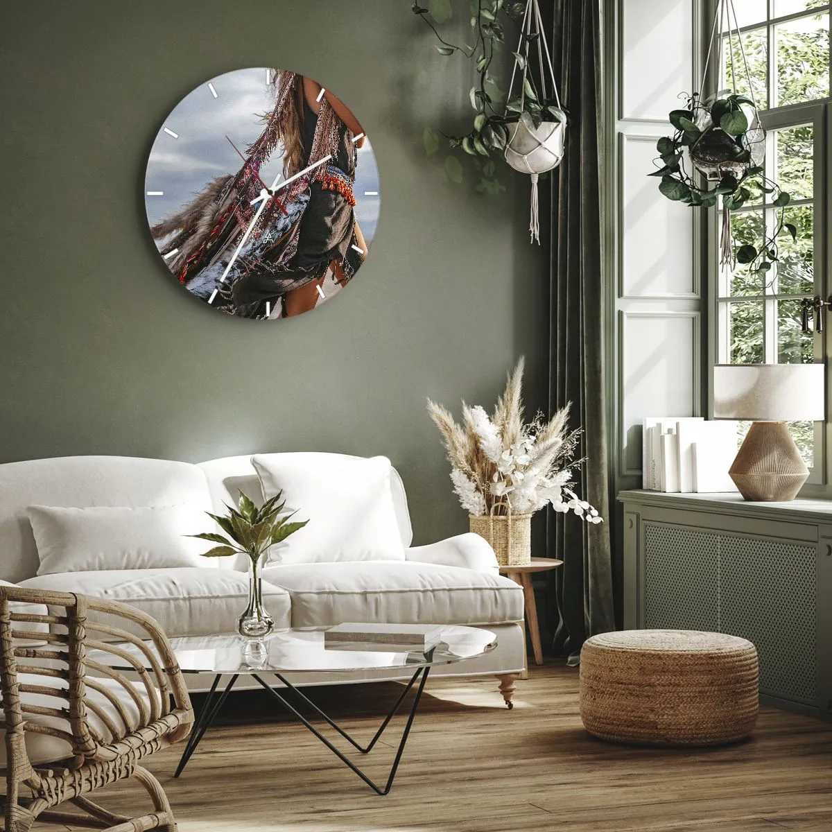 Falióra, Óra - Sámán párja - 40x40 cm