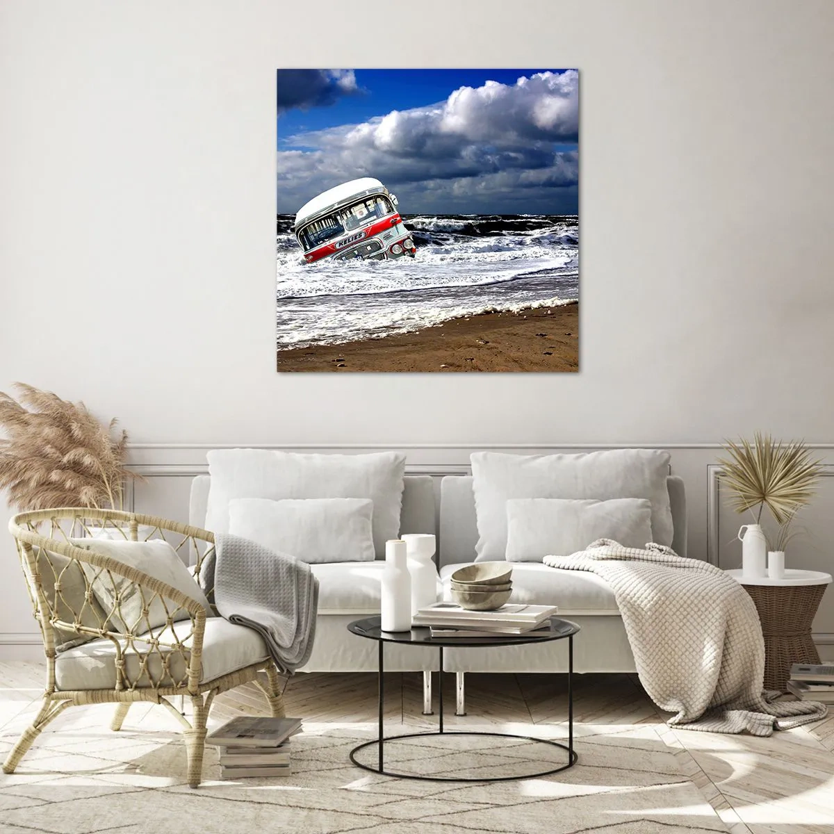 Üveg kép - Min csodálkozol? - 50x50 cm