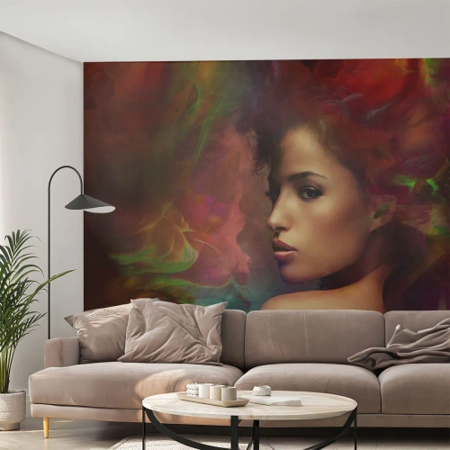 Fotótapéta Premium Canvas - Szebb, mint a szivárvány, olyan gyengéd, mint a köd - Nő, Női Arc, Test - 200x140 cm
