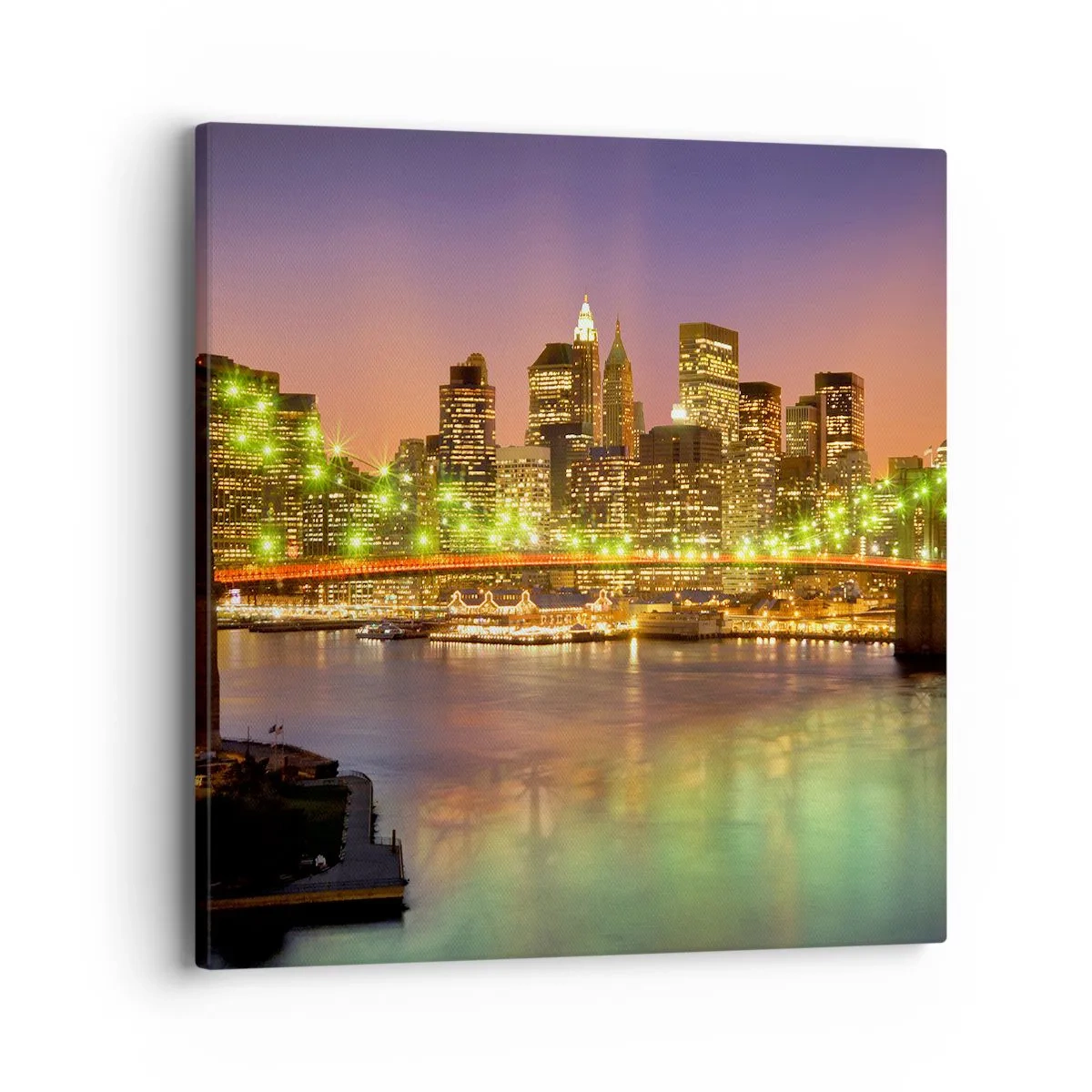 Vászonkép - Itt soha nem alszik el a fény - 40x40 cm