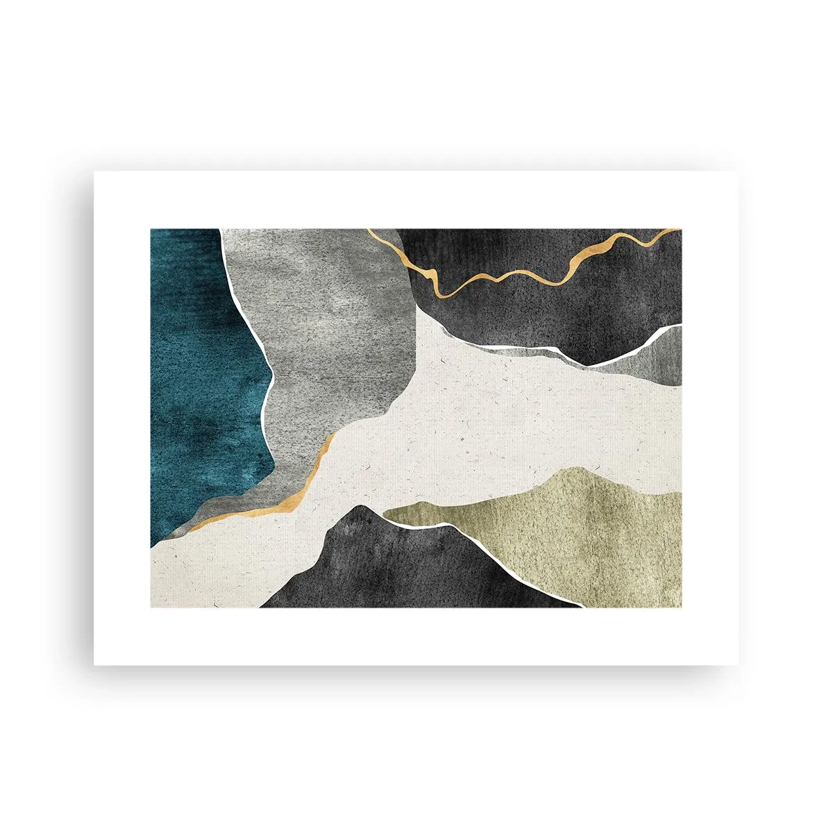 Poszter - Mozaik kompozíció aranyszállal - 40x30 cm