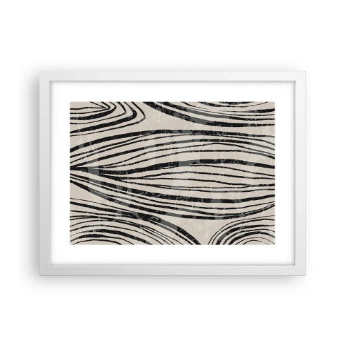 Poszter fekete keretben - Vonalak csobbanása - 40x30 cm