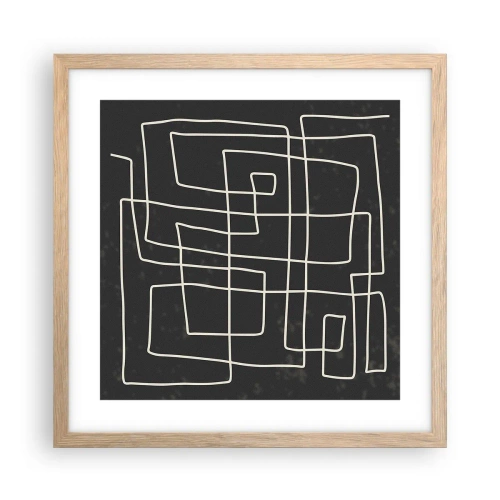 Poszter világos tölgy keretben - Nem olyan egyszerű - 40x40 cm