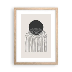 Poszter világos tölgy keretben - Remegés és biztosság - 30x40 cm