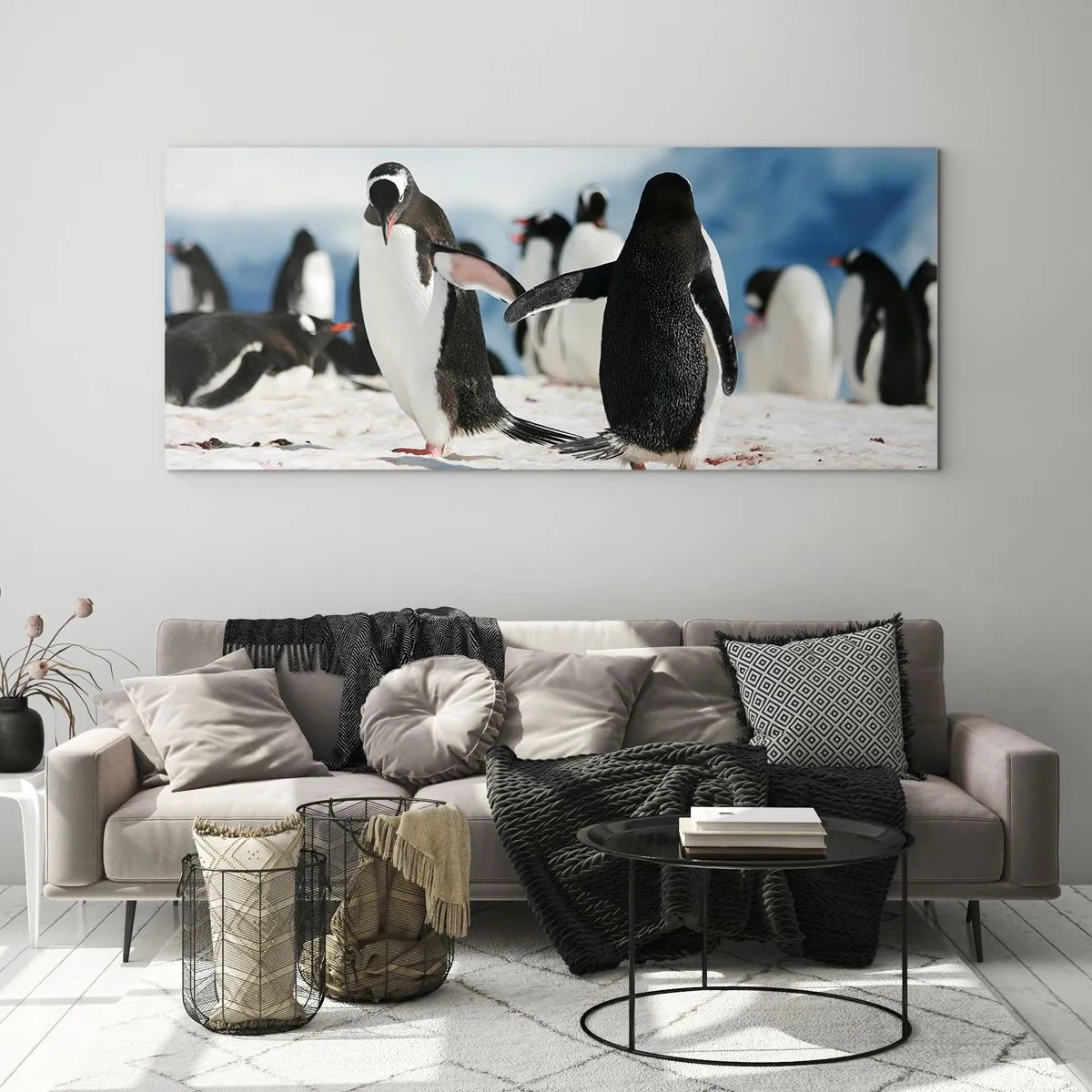 Üveg kép - Tánc a havon - 120x50 cm